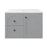 Sinclair Bathware Stevie 750mm Wall Hung Single Vanity with Stone Countertop