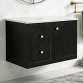 Sinclair Bathware Stevie 750mm Wall Hung Single Vanity with Stone Countertop