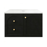 Sinclair Bathware Stevie 750mm Wall Hung Single Vanity with Stone Countertop