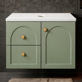 Sinclair Bathware Stevie 750mm Wall Hung Single Vanity with Stone Countertop