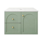Sinclair Bathware Stevie 750mm Wall Hung Single Vanity with Stone Countertop