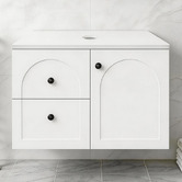 Sinclair Bathware Stevie 750mm Wall Hung Single Vanity with Stone Countertop