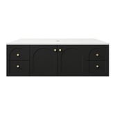 Sinclair Bathware Stevie 1500mm Wall Hung Single Vanity with Stone Countertop