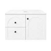 Sinclair Bathware Stevie 750mm Wall Hung Single Vanity with Stone Countertop