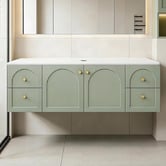 Sinclair Bathware Stevie 1500mm Wall Hung Single Vanity with Stone Countertop