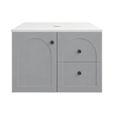 Sinclair Bathware Stevie 750mm Wall Hung Single Vanity with Stone Countertop