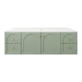 Sinclair Bathware Stevie 1500mm Wall Hung Single Vanity with Stone Countertop