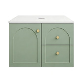 Sinclair Bathware Stevie 750mm Wall Hung Single Vanity with Stone Countertop