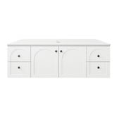 Sinclair Bathware Stevie 1500mm Wall Hung Single Vanity with Stone Countertop