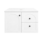 Sinclair Bathware Stevie 750mm Wall Hung Single Vanity with Stone Countertop