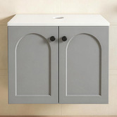 Sinclair Bathware Stevie 600mm Wall Hung Single Vanity with Stone Countertop