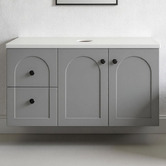 Sinclair Bathware Stevie 900mm Wall Hung Single Vanity with Stone Countertop
