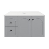 Sinclair Bathware Stevie 900mm Wall Hung Single Vanity with Stone Countertop