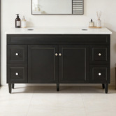 Sinclair Bathware Seraphina 1500mm Freestanding Double Vanity with Quartz Countertop