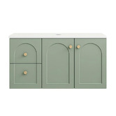 Sinclair Bathware Stevie 900mm Wall Hung Single Vanity with Stone Countertop