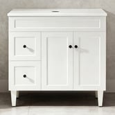Sinclair Bathware Seraphina 900mm Freestanding Single Vanity with Quartz Countertop