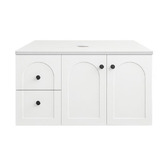 Sinclair Bathware Stevie 900mm Wall Hung Single Vanity with Stone Countertop