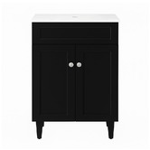 Sinclair Bathware Seraphina 600mm Freestanding Single Vanity with Quartz Countertop