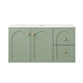 Sinclair Bathware Stevie 900mm Wall Hung Single Vanity with Stone Countertop