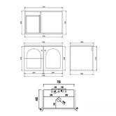 Sinclair Bathware Stevie 750mm Wall Hung Single Vanity with Stone Countertop
