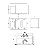 Sinclair Bathware Stevie 900mm Wall Hung Single Vanity with Stone Countertop