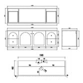Sinclair Bathware Stevie 1500mm Wall Hung Single Vanity with Stone Countertop