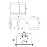 Sinclair Bathware Stevie 750mm Wall Hung Single Vanity with Stone Countertop