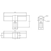 Manovella Athena Fluted T-Bar Cabinet Pull