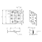 Manovella Stainless Steel Ball Bearing Hinges