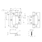 Manovella Eterno Ball Bearing Fast Fix Hinges