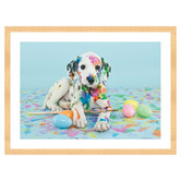Vyve Fyre Design Paint Pup III Framed Printed Wall Art