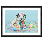 Vyve Fyre Design Paint Pup III Framed Printed Wall Art