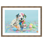 Vyve Fyre Design Paint Pup III Framed Printed Wall Art