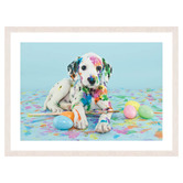 Vyve Fyre Design Paint Pup III Framed Printed Wall Art