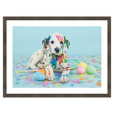 Vyve Fyre Design Paint Pup III Framed Printed Wall Art