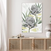 Vyve Fyre Design White Waratah I Printed Wall Art