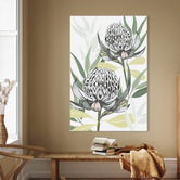 Vyve Fyre Design White Waratah I Printed Wall Art