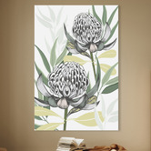Vyve Fyre Design White Waratah I Printed Wall Art