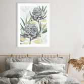 Vyve Fyre Design White Waratah I Printed Wall Art