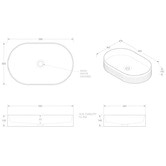 ADP Pill Fluted Above Counter Ceramic Basin
