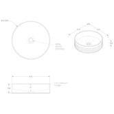 ADP Round Fluted Above Counter Ceramic Basin