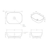 ADP Stadium Oval Ceramic Basin