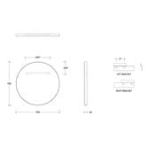 ADP Alora Steel Framed Round Mirror