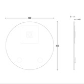 ADP Round Glass Wall Mirror