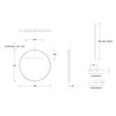 ADP Stella Steel Framed Round Mirror