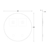 ADP Round Glass Wall Mirror