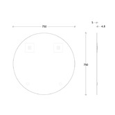 ADP Round Glass Wall Mirror