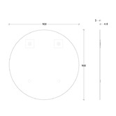 ADP Round Glass Wall Mirror