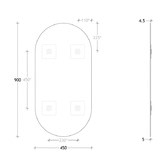 ADP Pill Shaped Glass Wall Mirror