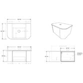 ADP Waverley 750mm Wall Hung Single Vanity
